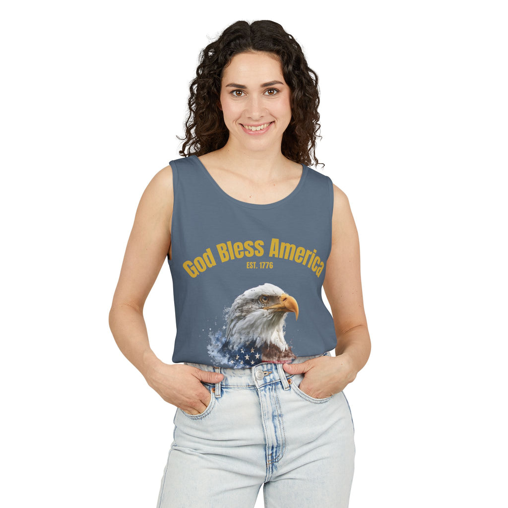 America 250 Tank Top | Official 250th Anniversary Edition American Bald Eagle watercolor flag Tank Top | Patriotic Eagle design