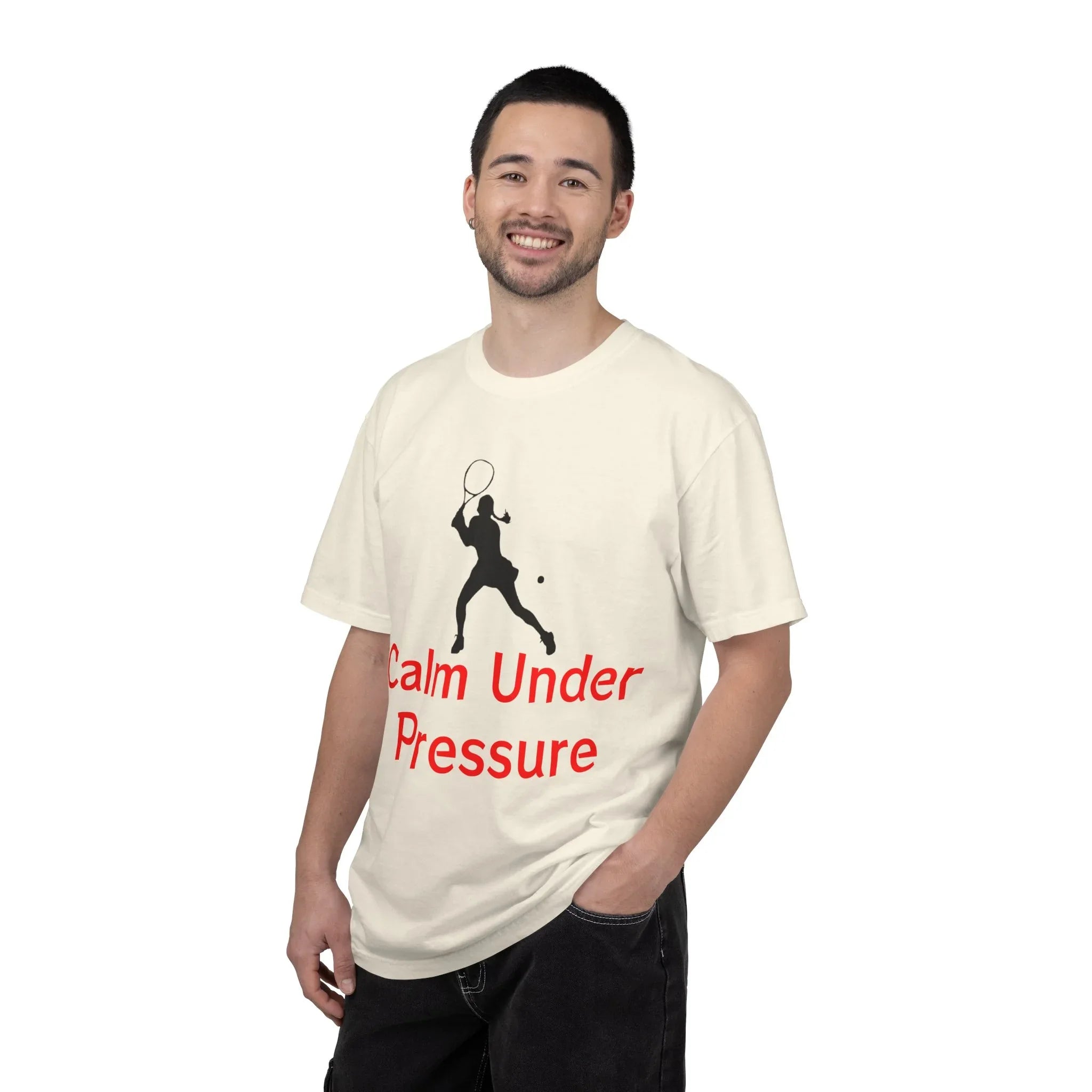 Calm Under Pressure Tennis Player T-shirt | Tennis Graphic Tee - 250 USA Celebration