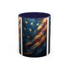 Vintage American Flag Mug | Accent Coffee Mug 11oz 15oz - 250 USA Celebration