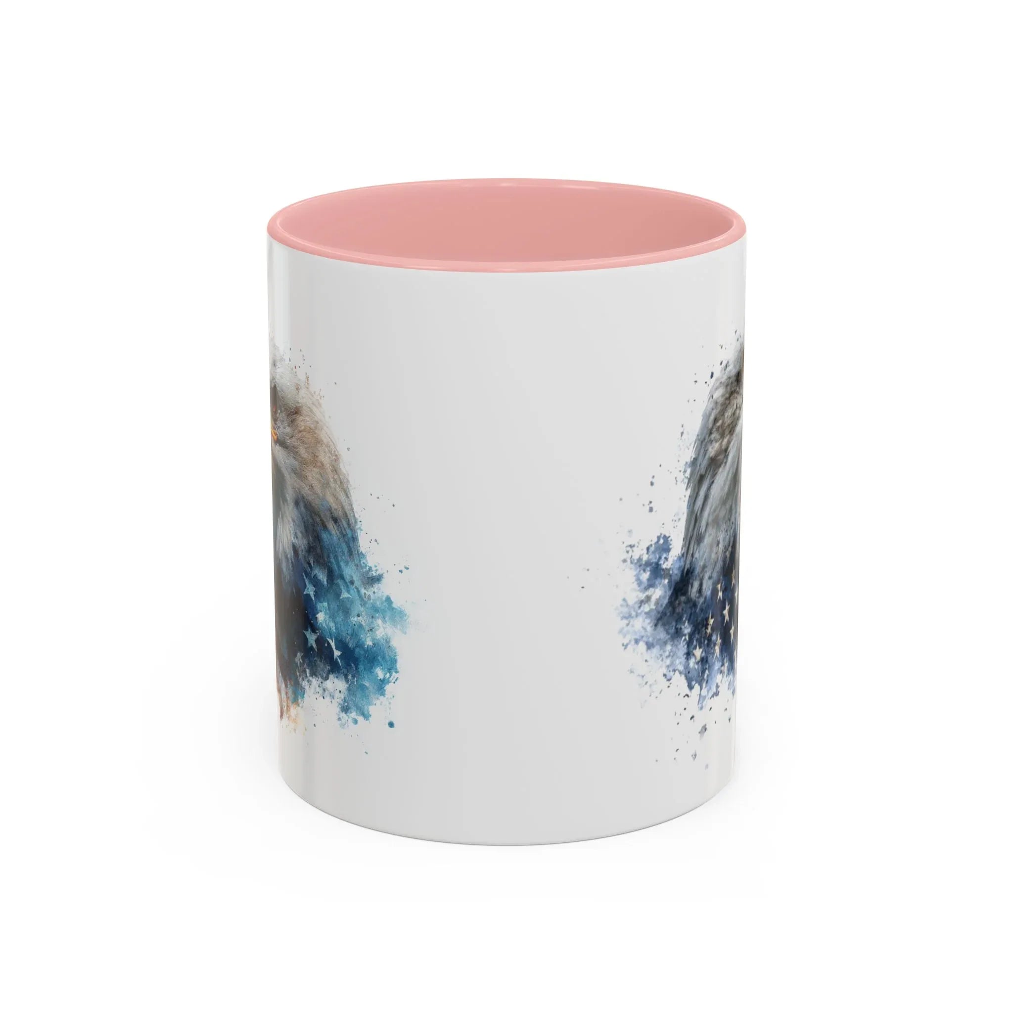 American Bald Eagle watercolor, Coffee Mug | Patriotic flag design - 250 USA Celebration