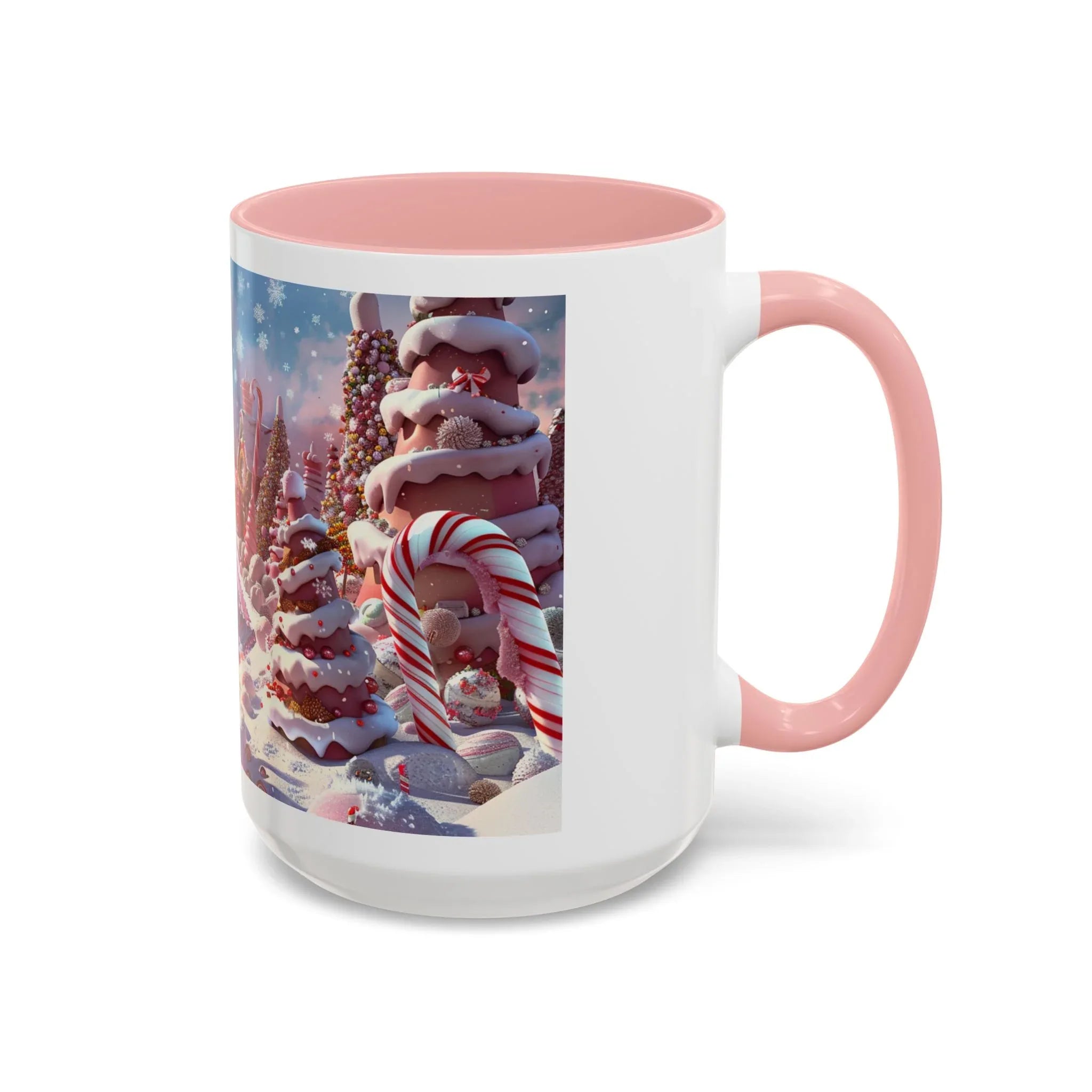 Coffee Mug, Festive Santa in Candy Wonderland, 11oz, 15oz, Tim Burton Style, Whimsical Holiday Cup, Christmas Gift, Hot Cocoa Mug - 250 USA Celebration