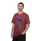 Colorful Dolphin Splash with Butterflies T-Shirt | Ocean Animal Tee - 250 USA Celebration