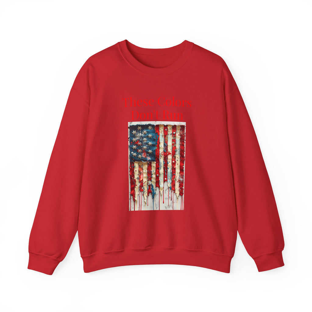 Patriotic Vintage Crewneck Sweatshirt, USA Flag Design, Unisex Sweatshirt, Cozy Apparel for Independence Day, Gift for Veterans