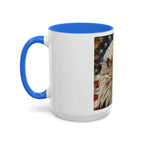 Colorful Mugs (11oz, 15oz) Majestic bald eagle head Patriotic coffee cup, America 250 Celebration coffee cup - 250 USA Celebration