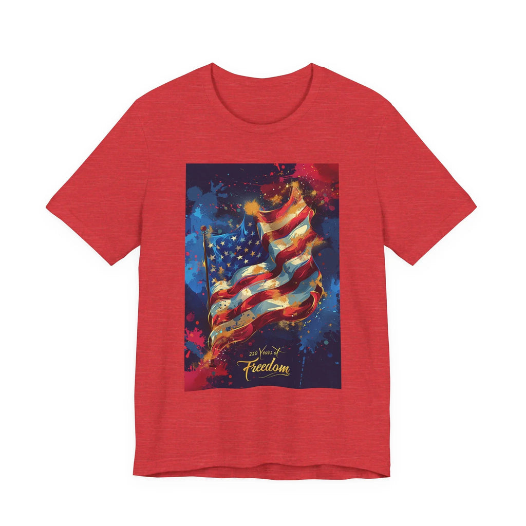 Patriotic Freedom Tee, Unisex Jersey Short Sleeve Tee, American Flag Shirt, Fourth of July Apparel, Independence Day Outfit, Gift for [...] - 250 USA Celebration