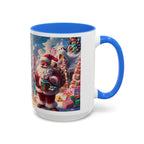 Festive Santa in Candy Wonderland mug | Holiday Christmas ceramic mug - 250 USA Celebration