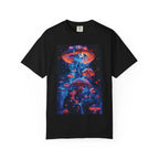 Psychedelic Mushroom Peace Sign T-shirt | Neon Tie-Dye 60s Hippie Aesthetic - 250 USA Celebration