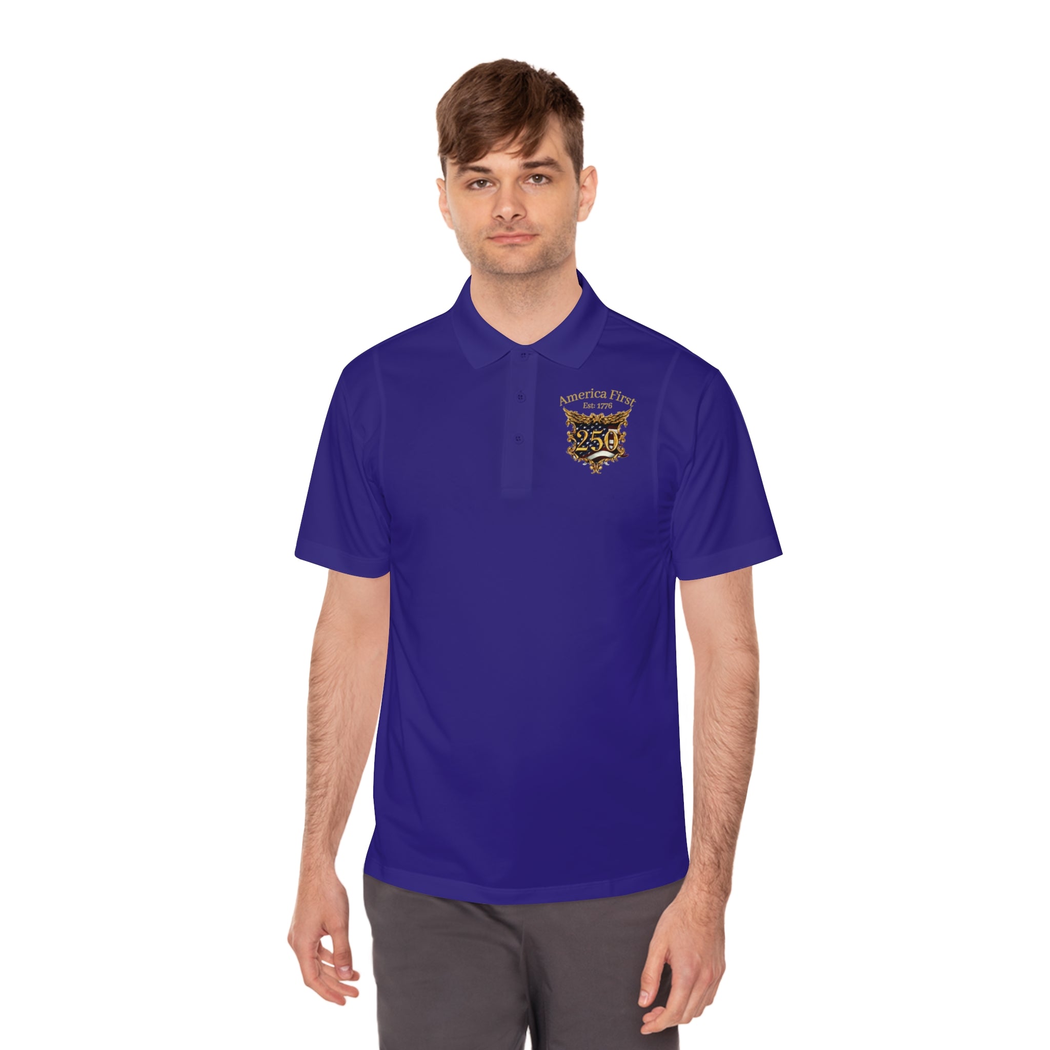 Men's Sport Polo Shirt — American Pride Eagle Shield Polo
