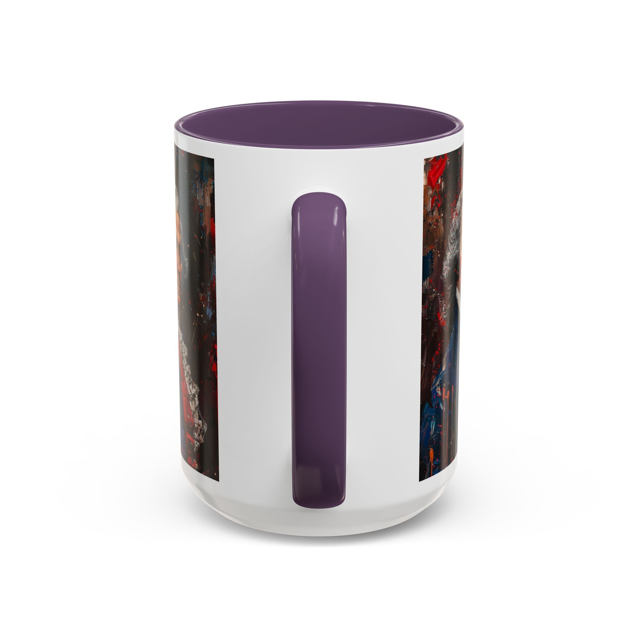 Historical Portrait Accent Mug — Patriotic Vintage-Style Coffee Cup