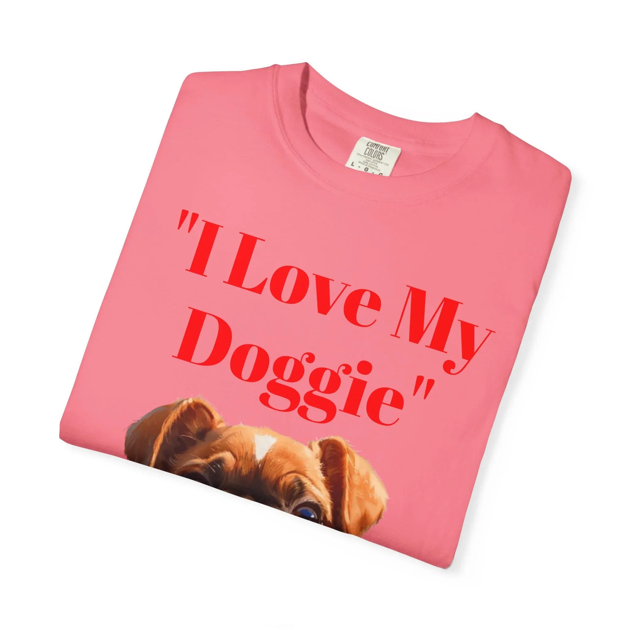 Cute French Bulldog Puppy Holding Red Heart T-shirt | Dog Lover Cartoon - 250 USA Celebration