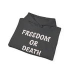 Freedom or Death Hoodie | Slogan Black Hooded Sweatshirt - 250 USA Celebration