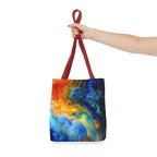 Abstract Fluid Art Tote Bag | Colorful Swirl Beach Bag - 250 USA Celebration