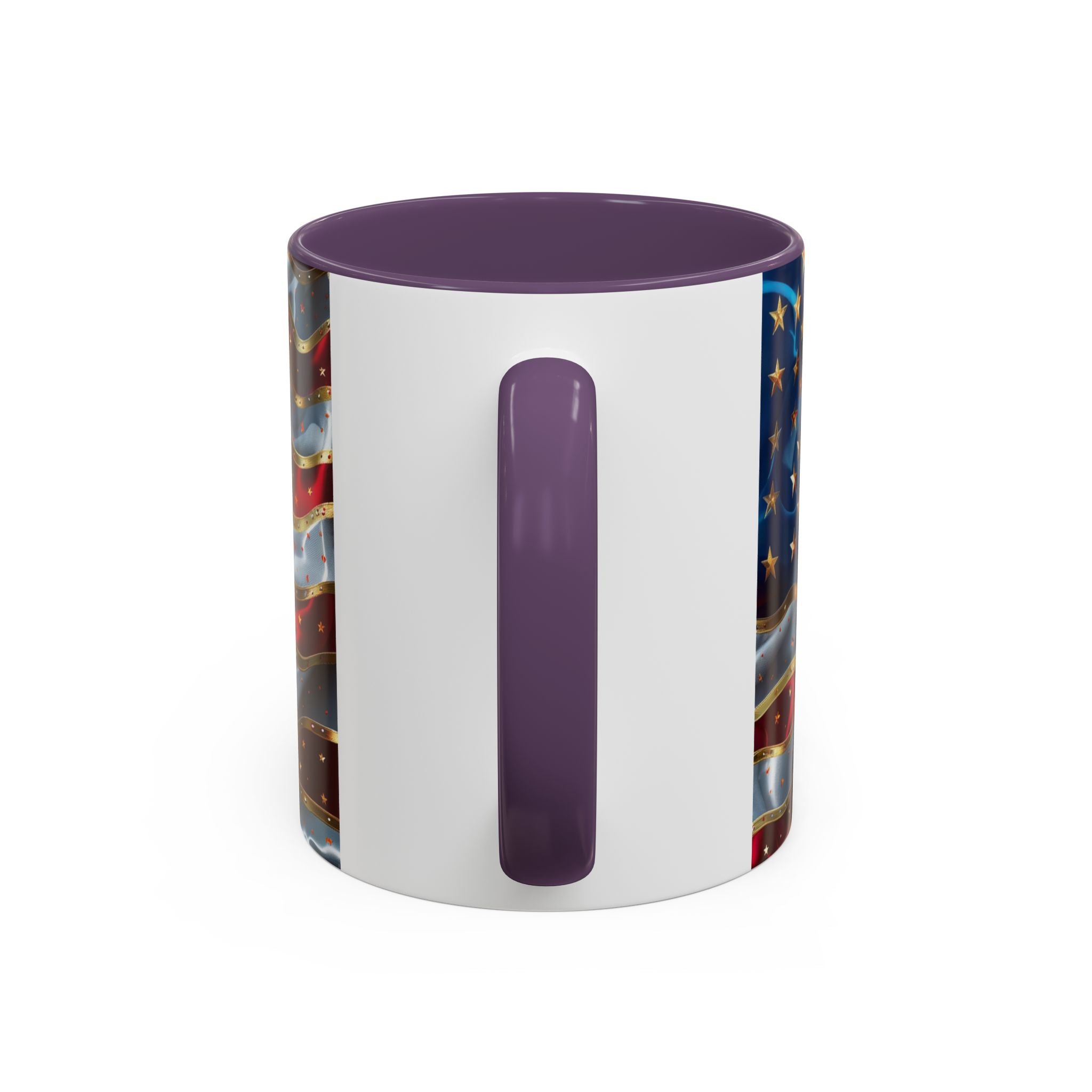 Patriotic American Flag Accent Coffee Mug (11/15oz)