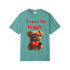 Cute French Bulldog Puppy Holding Red Heart T-shirt | Dog Lover Cartoon - 250 USA Celebration