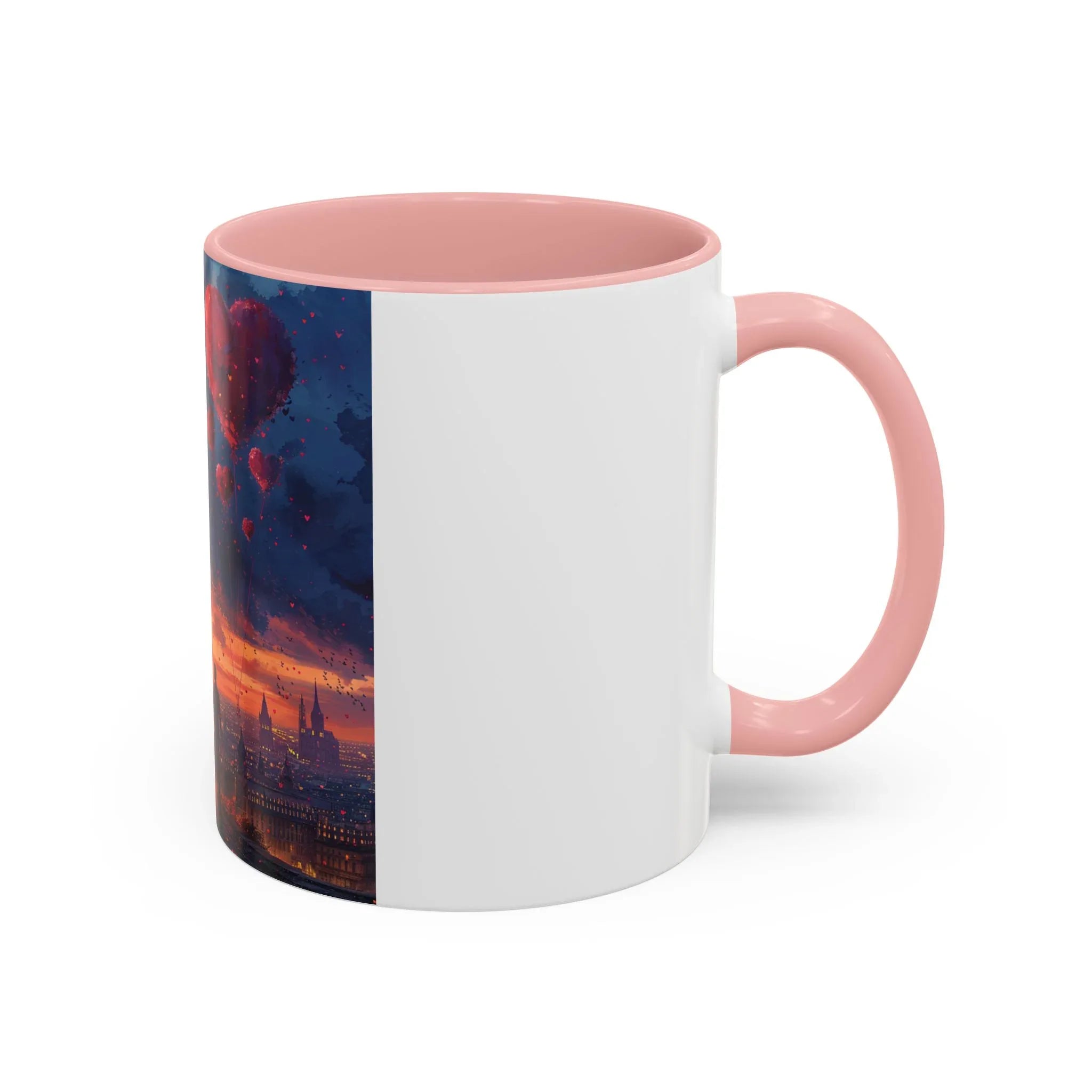 Romantic Sunset Coffee Mug, Love Gift Couples, Heart Design, Cozy Gift for Friends, Coffee Lover Gift, Valentine's Day Women's Merchandise - 250 USA Celebration