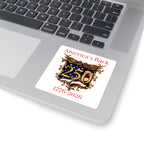 America's Back 250th Anniversary Square Sticker — 1776–2026 Patriotic Decal