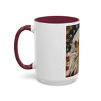 Colorful Mugs (11oz, 15oz) Majestic bald eagle head Patriotic coffee cup, America 250 Celebration coffee cup - 250 USA Celebration
