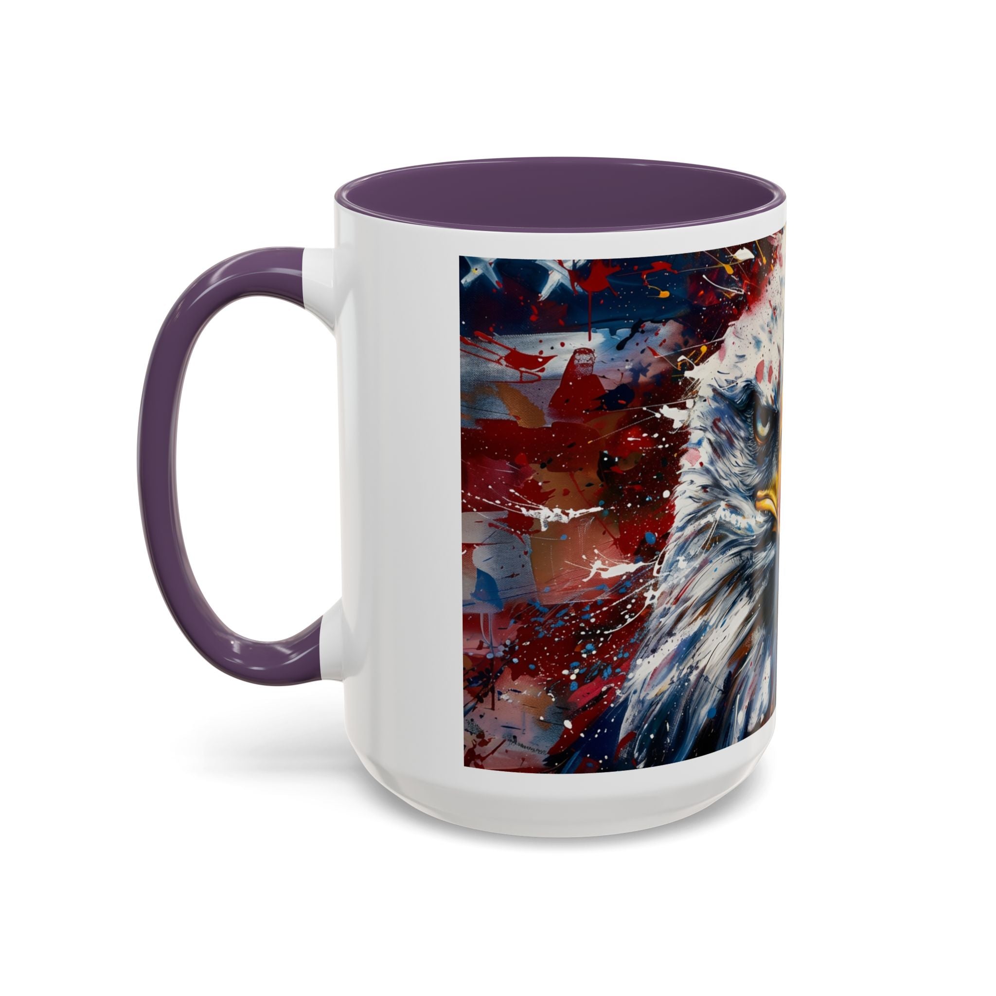 Patriotic Eagle Coffee Mug - Bold American Bald Eagle Art (11/15oz)