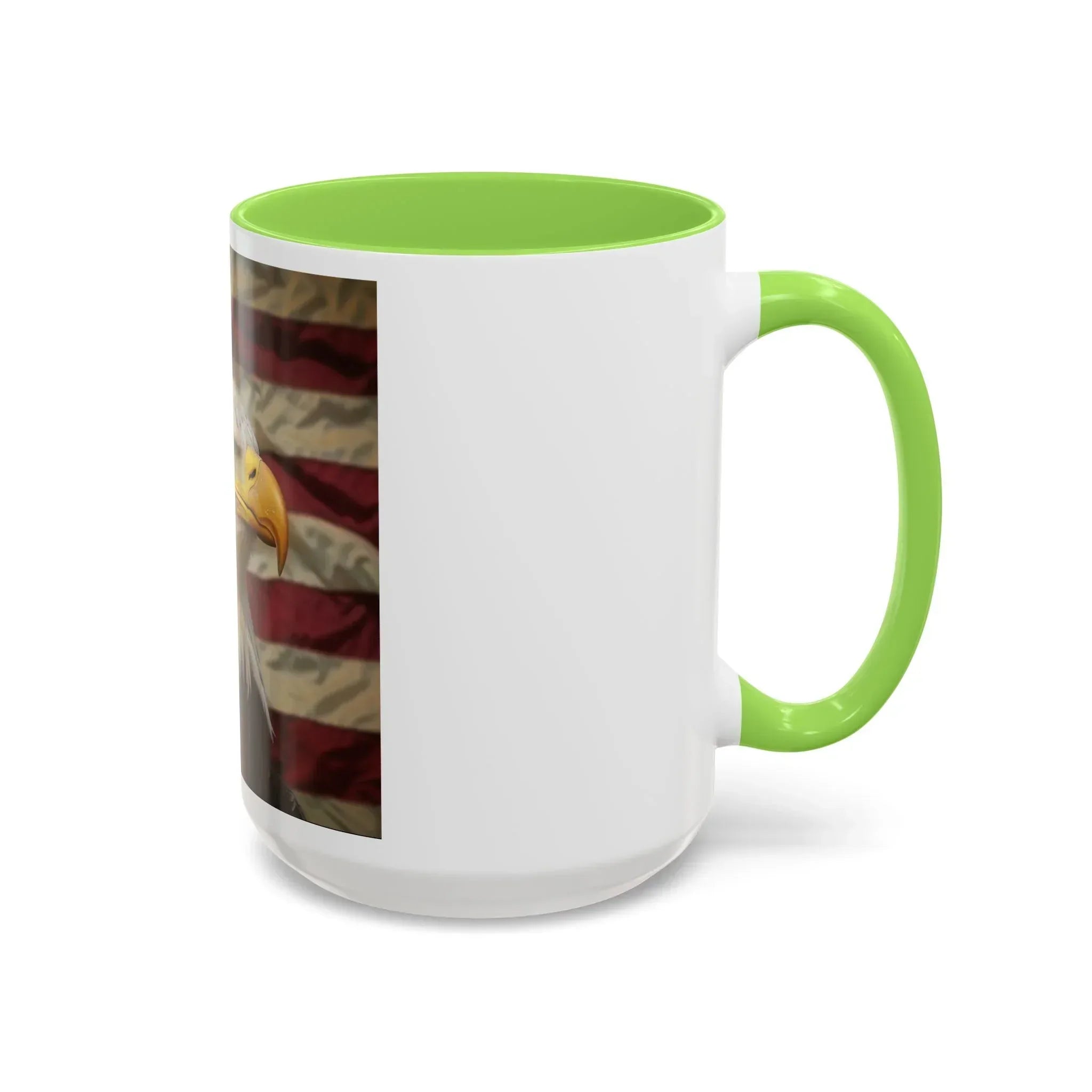 Colorful Mugs (11oz, 15oz) American eagle with American flag, fireworks all around the eagle, patriotic themed - 250 USA Celebration