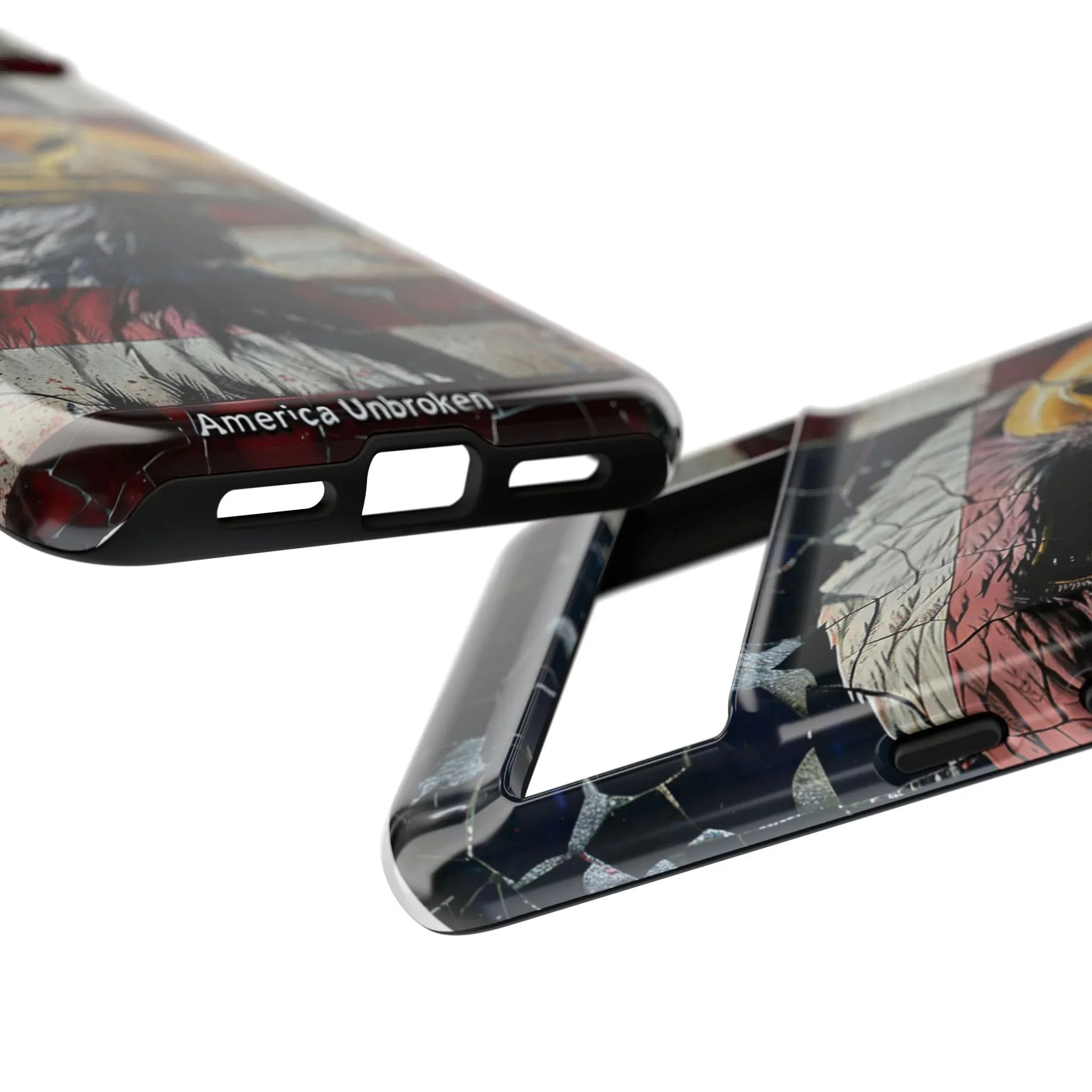 American Flag Bald Eagle phone case | Patriotic iPhone cover, cracked vintage flag design - 250 USA Celebration