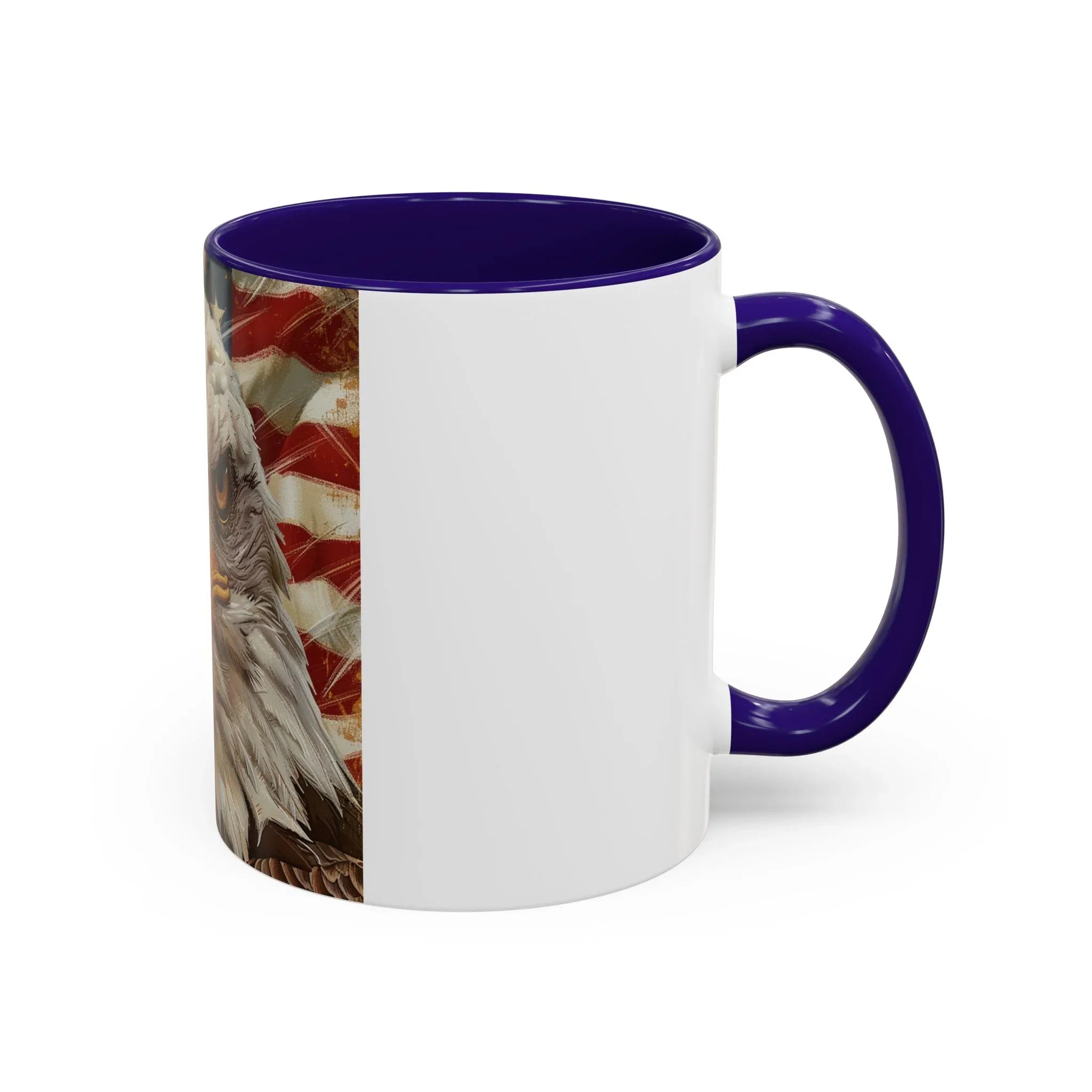 Colorful Mugs (11oz, 15oz) Majestic bald eagle head Patriotic coffee cup, America 250 Celebration coffee cup - 250 USA Celebration