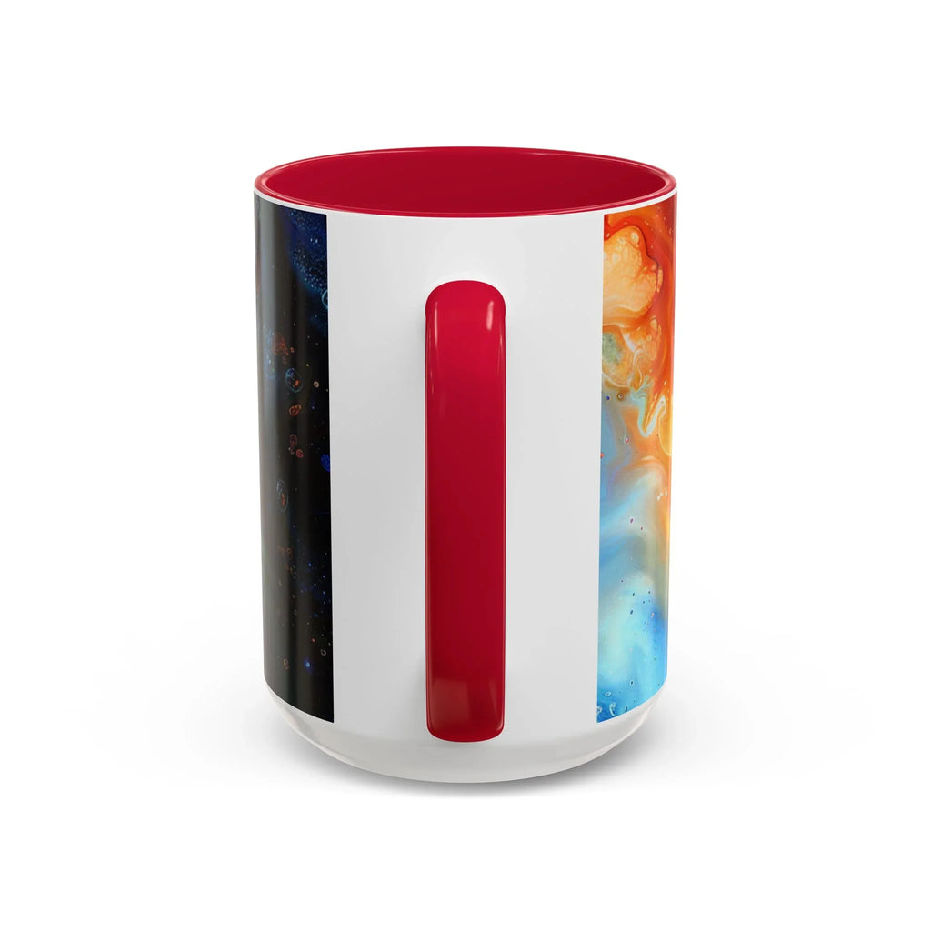 Colorful Mugs (11oz, 15oz) Intense abstract oil splat- coffee cup - 250 USA Celebration