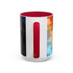 Colorful Mugs (11oz, 15oz) Intense abstract oil splat- coffee cup - 250 USA Celebration