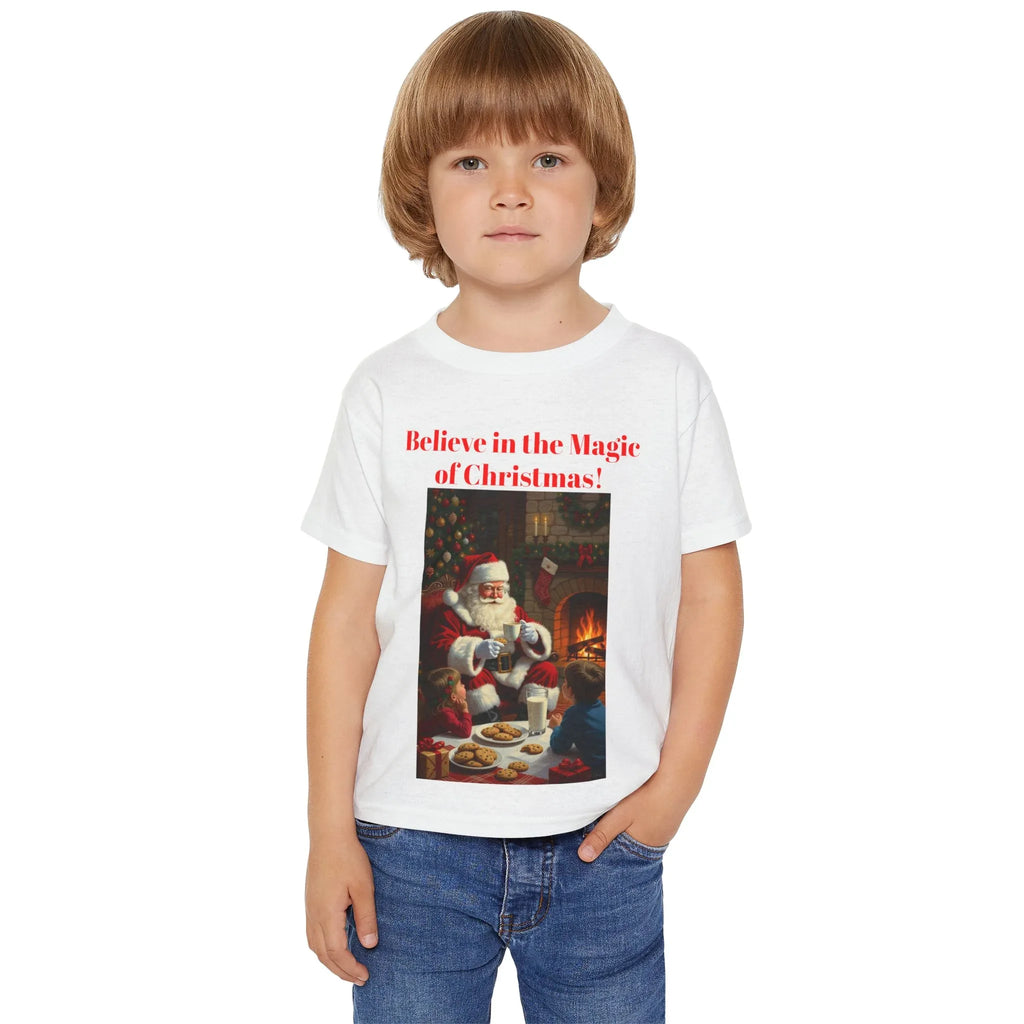 Christmas Toddler Tee, Believe in the Magic of Christmas Shirt, Cute Holiday T-shirt, Festive Kids Apparel, Kids Christmas Gift - 250 USA Celebration