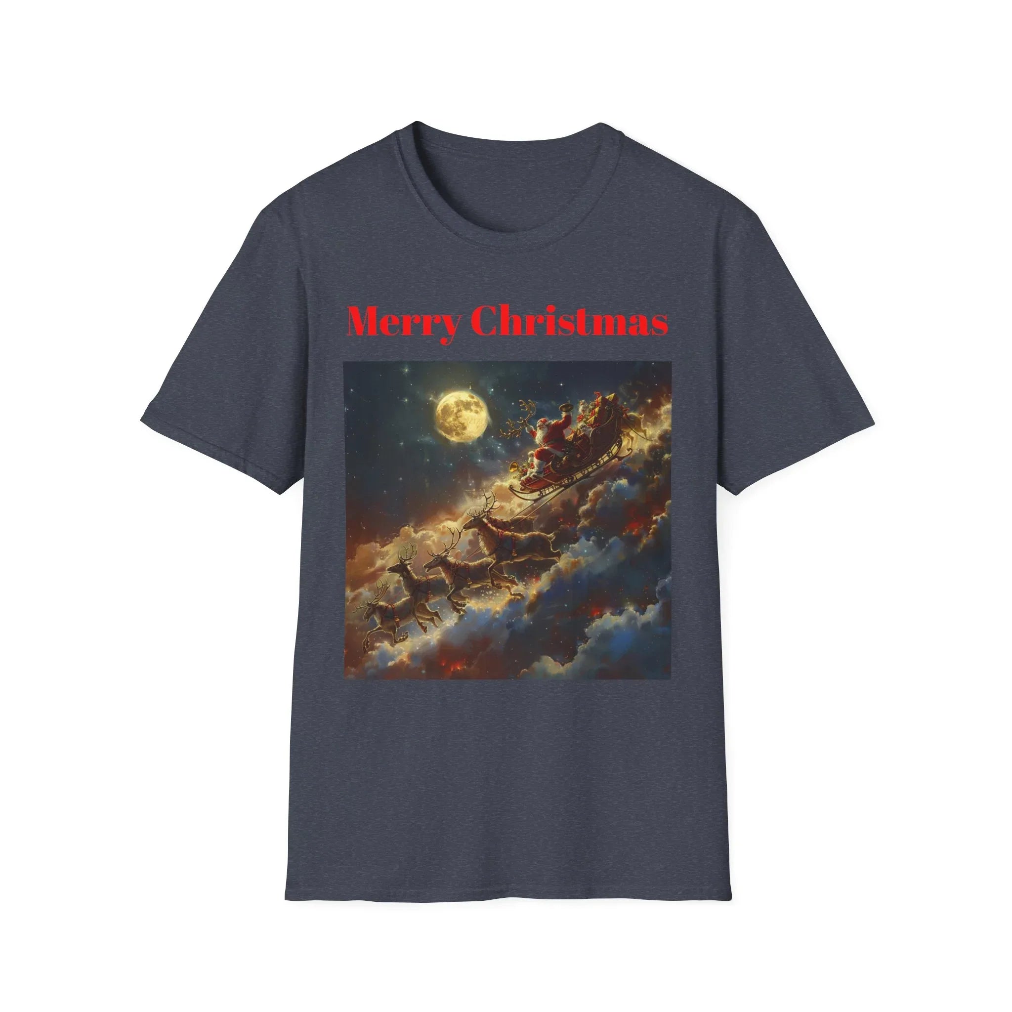 Christmas Graphic Tee, Unisex Softstyle T-Shirt, Holiday Outfit, Gift for Him/Her, Merry Christmas Shirt, Festive Wear - 250 USA Celebration