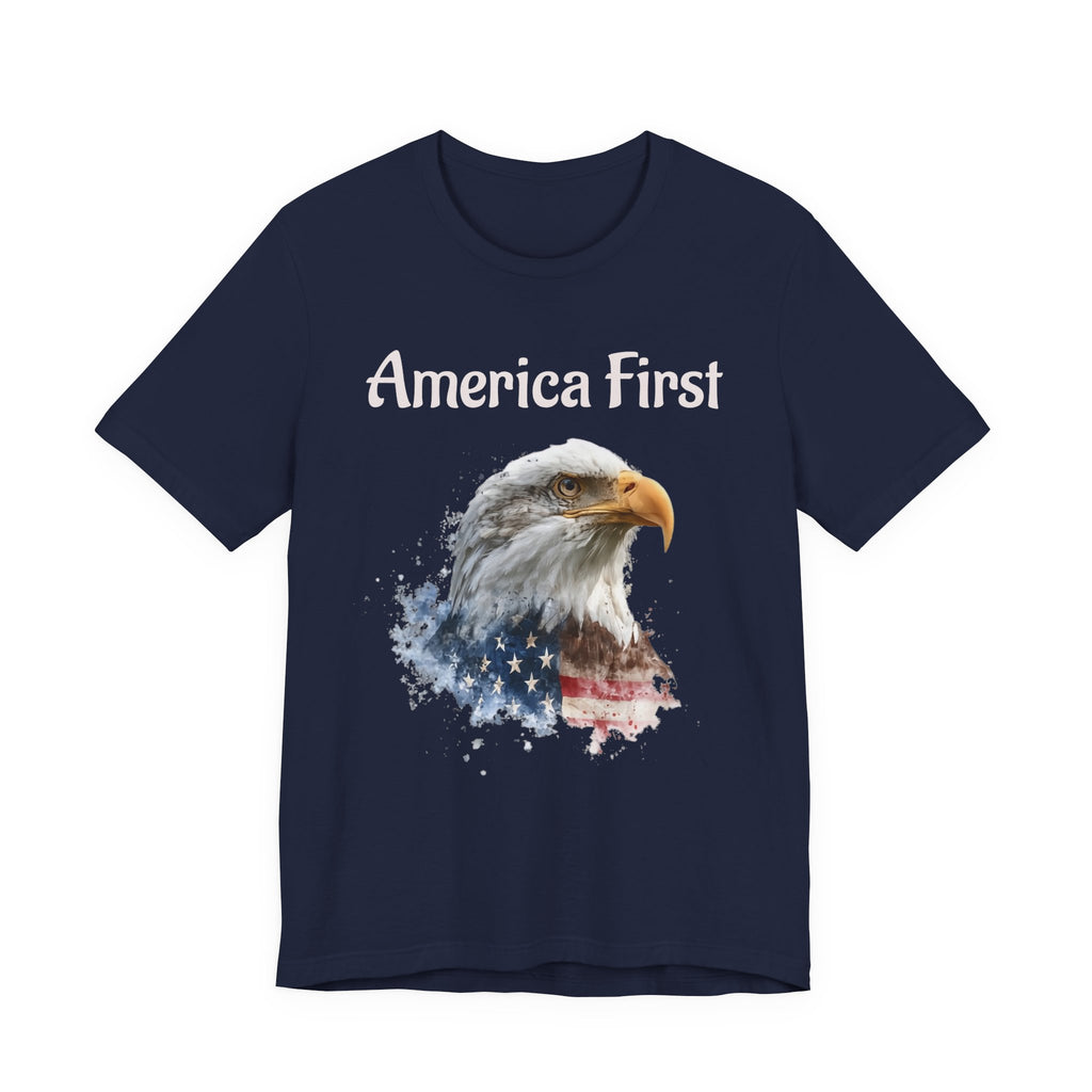 America First Eagle T-Shirt – Patriotic Bald Eagle Tee
