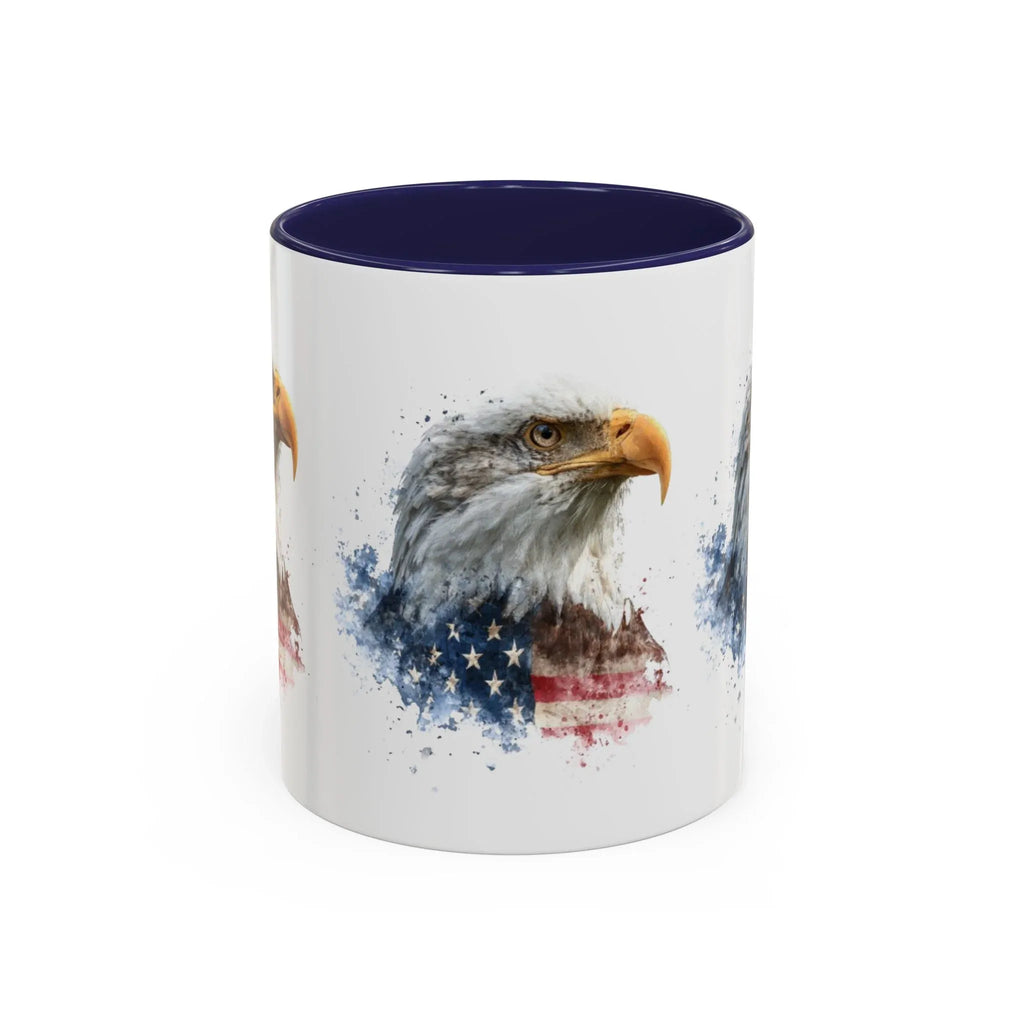 American Flag Bald Eagle Mug | Accent Coffee Mug - 250 USA Celebration