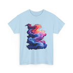 Ignite your vibe in Hyper Bloom Fracture: Psychedelic tee with shattering florals in electric turquoise & magenta flares. Unisex - 250 USA Celebration