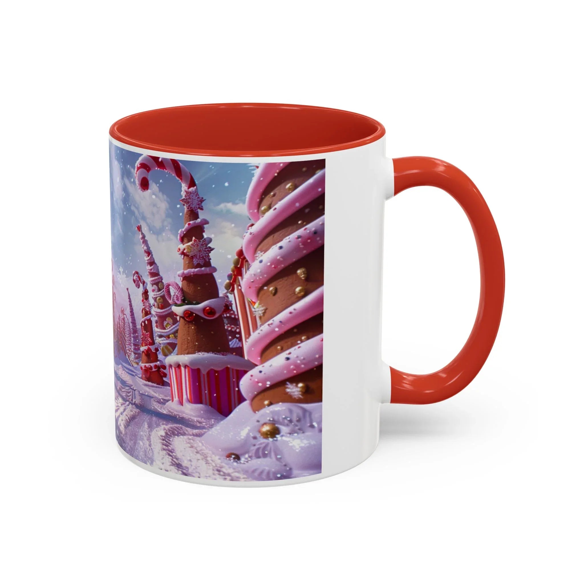 Festive Santa Candy Wonderland Mug | Holiday Santa Claus Candy Cane Forest - 250 USA Celebration