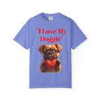 Cute French Bulldog Puppy Holding Red Heart T-shirt | Dog Lover Cartoon - 250 USA Celebration