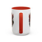 Red Eagle Emblem Accent Coffee Mug | Patriotic Eagle Design - 250 USA Celebration