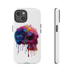 Colorful Drip Skull Phone Case | Hard Plastic Protective Case - 250 USA Celebration