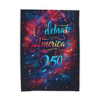 Celebrate America 250 Velveteen Plush Blanket | Patriotic Fireworks Design - 250 USA Celebration