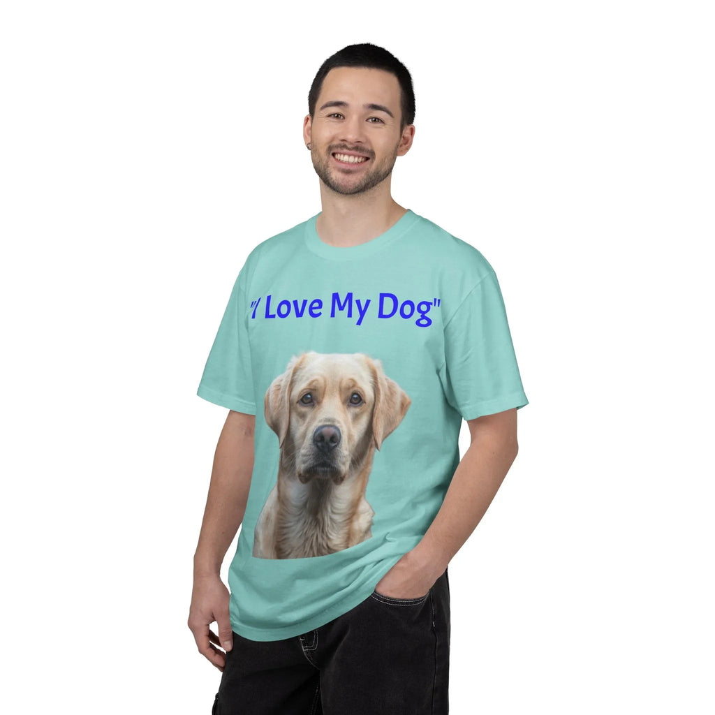 I Love My Dog Labrador Portrait T-shirt | Dog Lover Tee - 250 USA Celebration