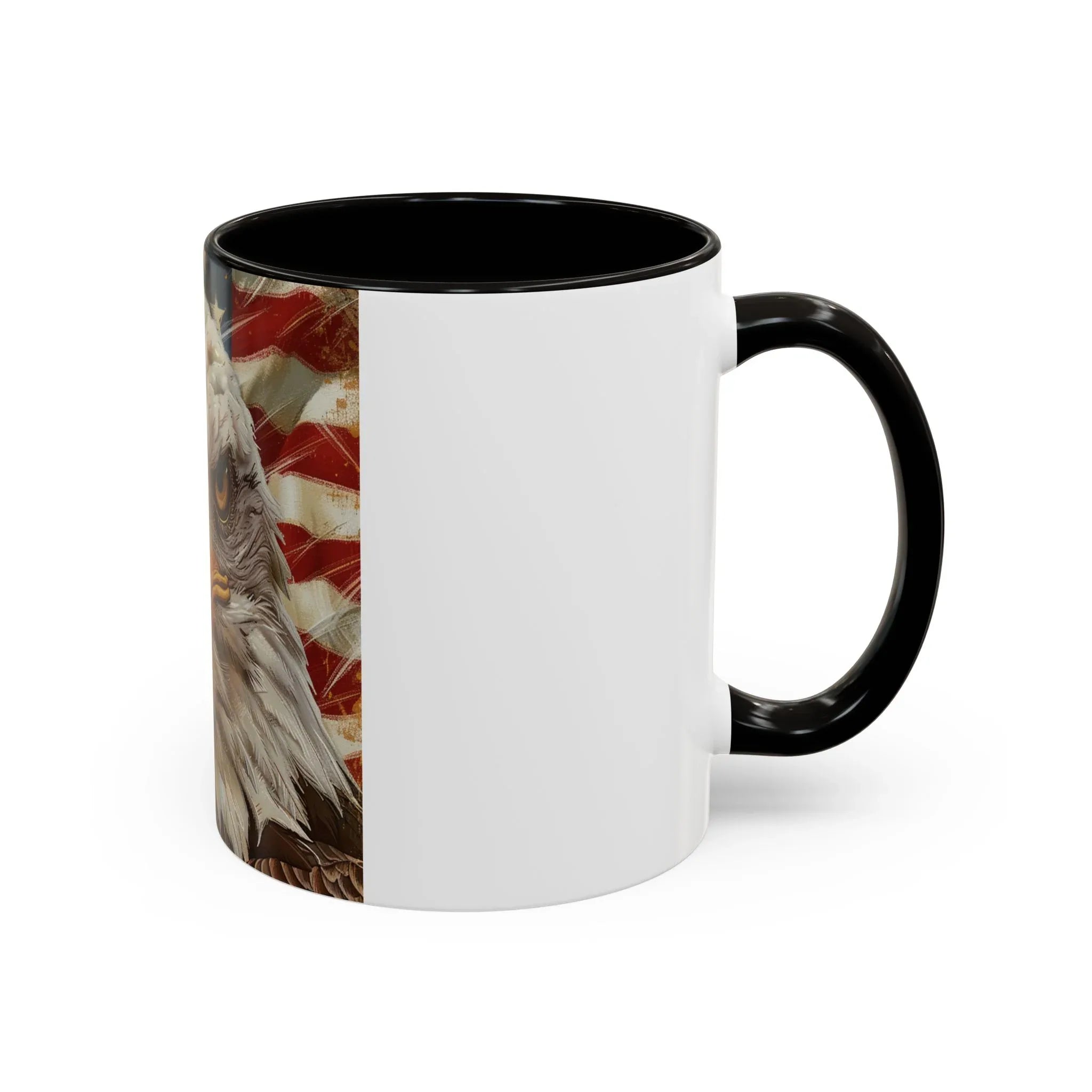 Colorful Mugs (11oz, 15oz) Majestic bald eagle head Patriotic coffee cup, America 250 Celebration coffee cup - 250 USA Celebration