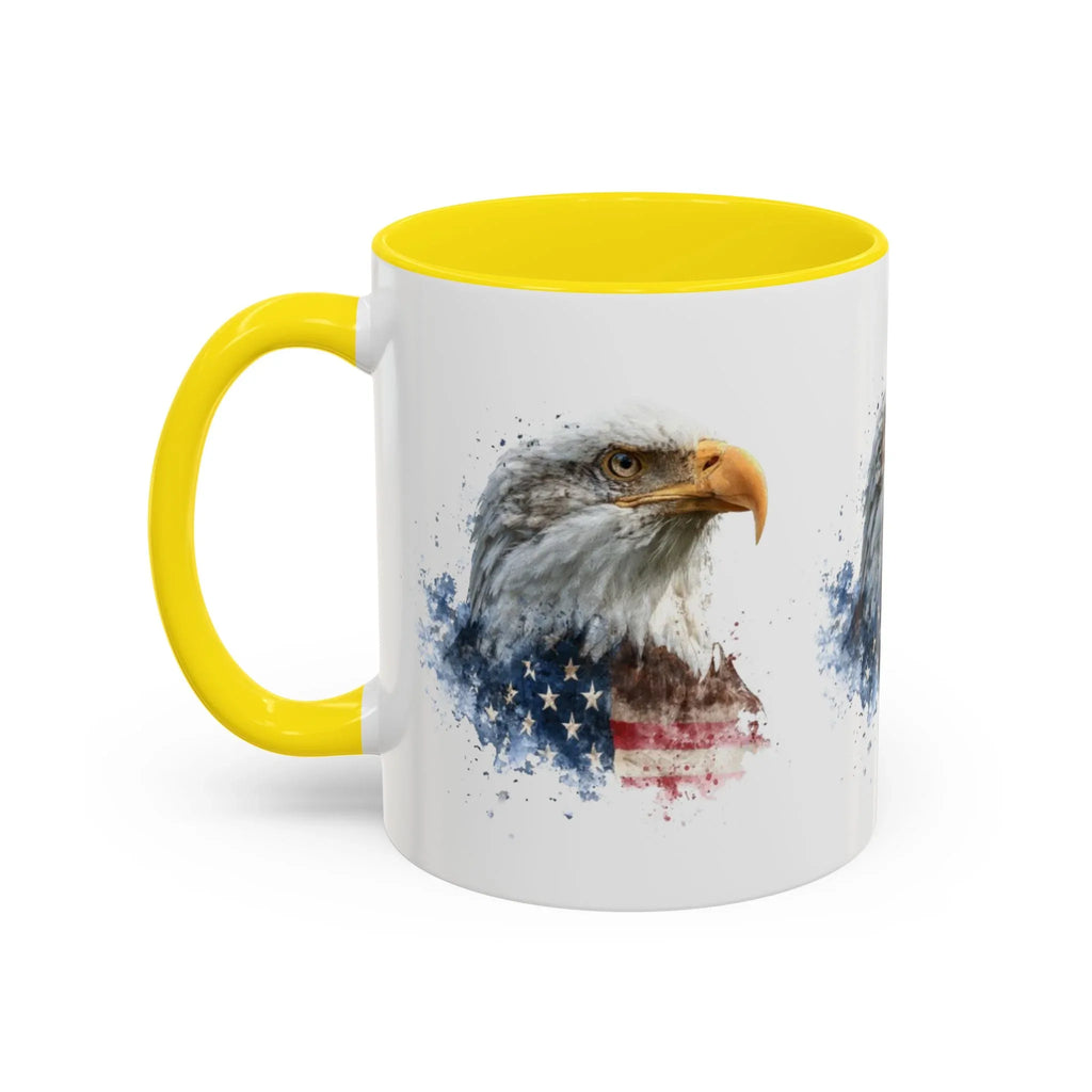 American Flag Bald Eagle Mug | Accent Coffee Mug - 250 USA Celebration