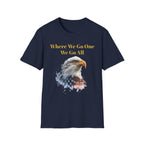 Where We Go One We Go All – Anniversary Gold Signature T-Shirt - Unisex Softstyle T-Shirt