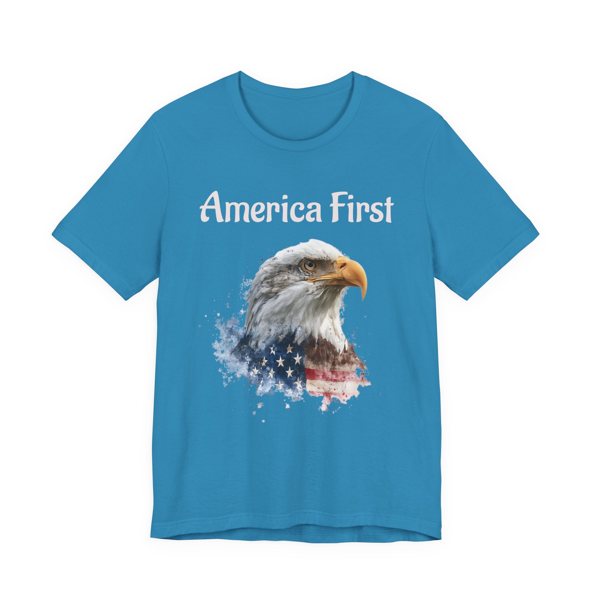 America First Eagle T-Shirt – Patriotic Bald Eagle Tee