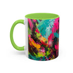 Abstract Colorful Brushstroke Mug | 11oz 15oz Ceramic - 250 USA Celebration