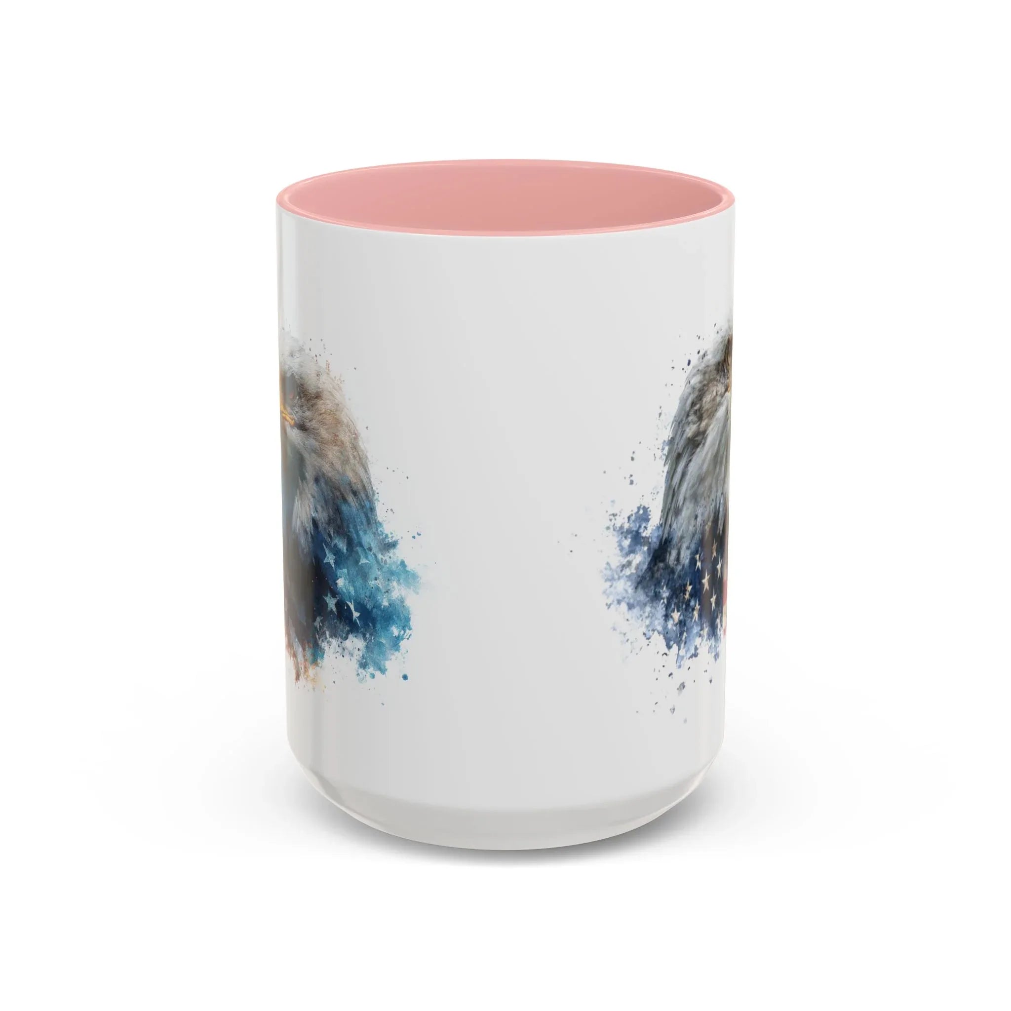 American Bald Eagle watercolor, Coffee Mug | Patriotic flag design - 250 USA Celebration