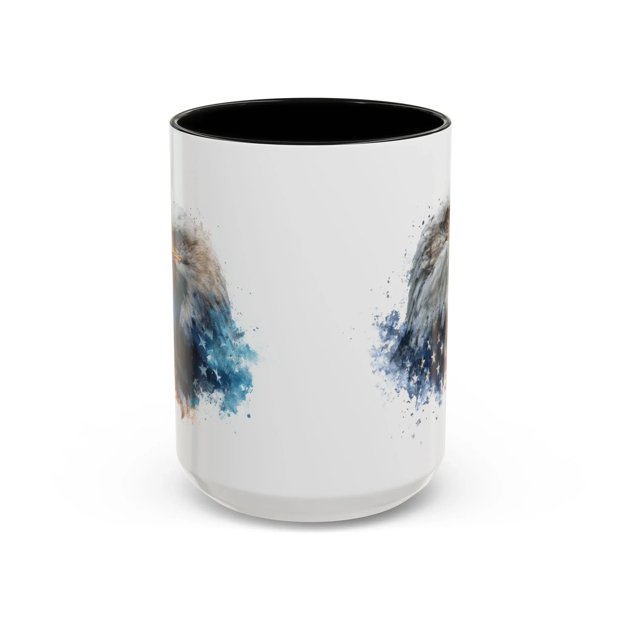American Bald Eagle watercolor, Coffee Mug | Patriotic flag design - 250 USA Celebration