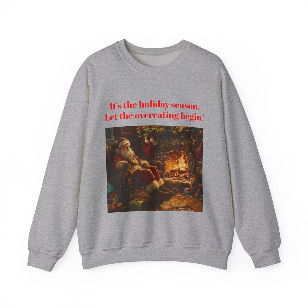 Christmas Santa Claus Crewneck Sweatshirt, Holiday Fireplace Design, Festive Xmas Sweatshirt, Colorful Winter Jumper, Unique Christmas Gift - 250 USA Celebration