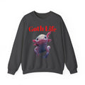 Goth Life Axolotl Sweatshirt | Cute Goth Axolotl Illustration - 250 USA Celebration