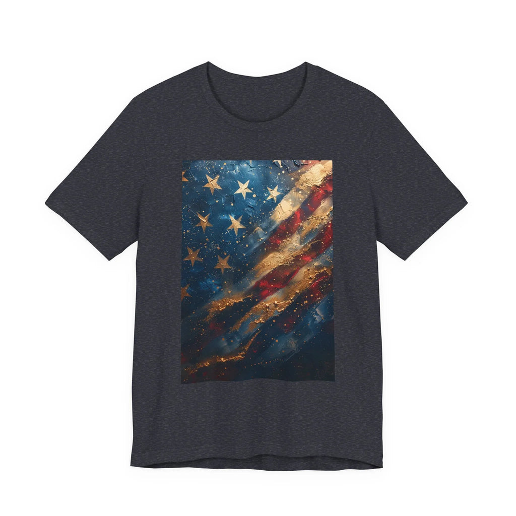 Patriotic Short Sleeve Tee, Unisex Casual Wear, Fourth of July Shirt, Independence Day Gift, Amercan Flag T-Shirt - 250 USA Celebration