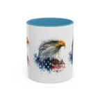 American Flag Bald Eagle Mug | Accent Coffee Mug - 250 USA Celebration