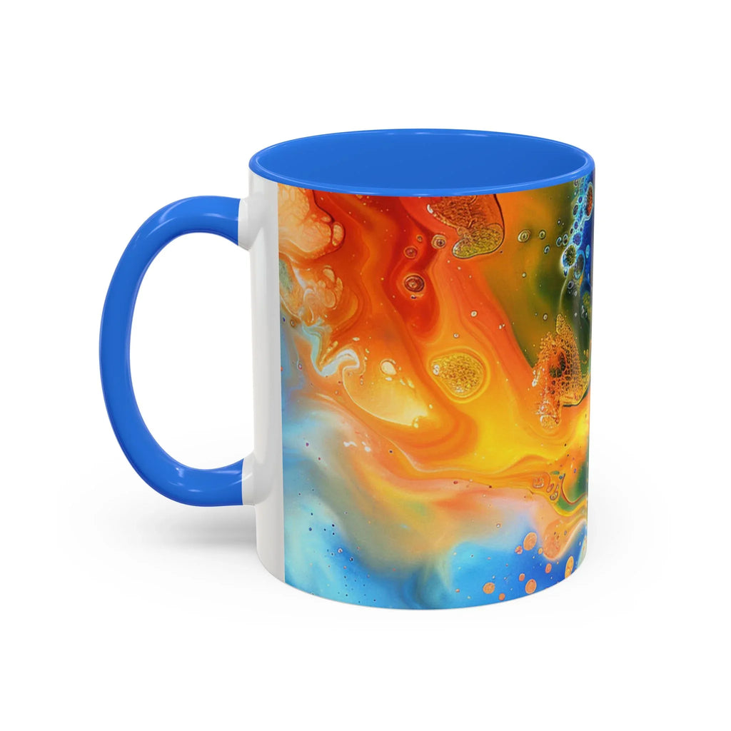 Colorful Mugs (11oz, 15oz) Intense abstract oil splat- coffee cup - 250 USA Celebration